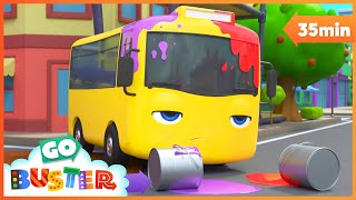 Buster Gets Clean in the Carwash +40 minutes of Go Buster Baby Cartoons | Kids Video