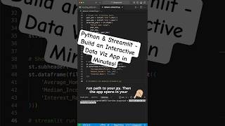 Python & Streamlit - Build an Interactive Data Viz App in Minutes! #programming #python #coding