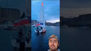 The smallest boat to sail around the world #sailboatlife #sailing #sailboat #sailor #boat