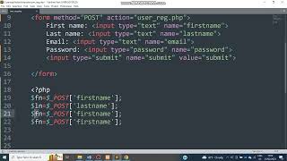 Part2 : Posting form values to php variables in 3 minutes