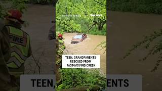 First responders RESCUE high schooler, grandparents from creek #foxnews #news #us #fox
