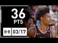 Josh Jackson Full Career-HIGH Highlights Suns vs Warriors (2018.03.17) - 36 Points!