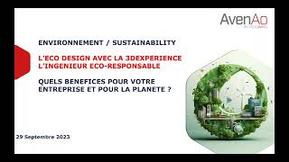 Webinaire Eco design :  quels bénéfices pour votre entreprise et pour la planète ?