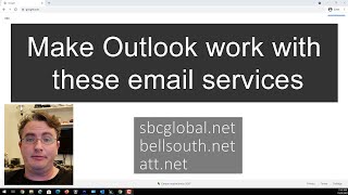 If your Outlook stopped working with sbcglobal.net, att.net or bellsouth.net here's how to fix it