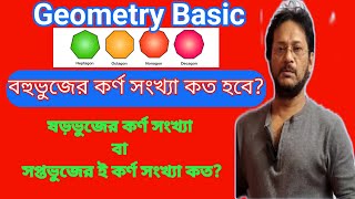 কোন বহুভুজের কর্ণ সংখ্যা কত হবে?। What is the number of diagonals of any polygon? just a minute