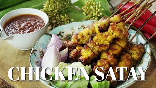 Chicken Satay with Peanut Sauce - 鸡肉沙爹和花生酱