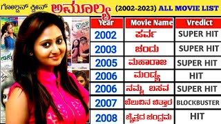 Golden Queen Amulya (Amoolya) Hit and Flop Movies List (2002-2023) || Amulya All Movie Verdict