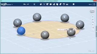 123D Design Tutorial "Pattern" -Rectangular Pattern, Circular Pattern, Path Pattern, Mirror