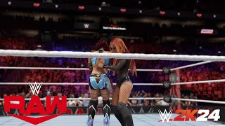 WWE 2K24 Raw - Iyo Sky Vs Becky Lynch - Round 1 Queen Of The Ring