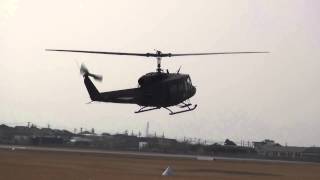 陸上自衛隊　明野航空学校　多用途ヘリコプター　UH-1J 飛行訓練