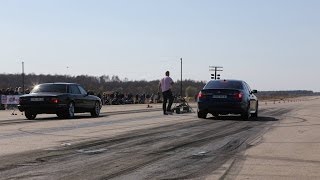 Streetrace Opening   avalaks 2014   402m   Estonia    Jaguar XJR vs BMW Alpina B5