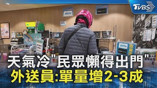 天氣冷「民眾懶得出門」 外送員:單量增2-3成｜TVBS新聞 @TVBSNEWS02