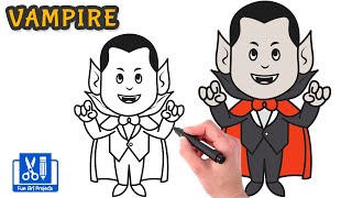 How To Draw A Vampire | Halloween Drawings