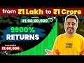 1 lakh investment can become 1 crore in stock market |anyone can become rich|financial literacy