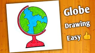 How to draw a Globe drawing | Step by step drawing easy | globa drawing easy