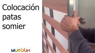 Colocación de patas en somier