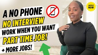 🙌🏾 HIRING NOW! NO INTERVIEW! NO PHONE! A WORK WHEN YOU WANT JOB! + MORE WORK FROM HOME JOBS 2025