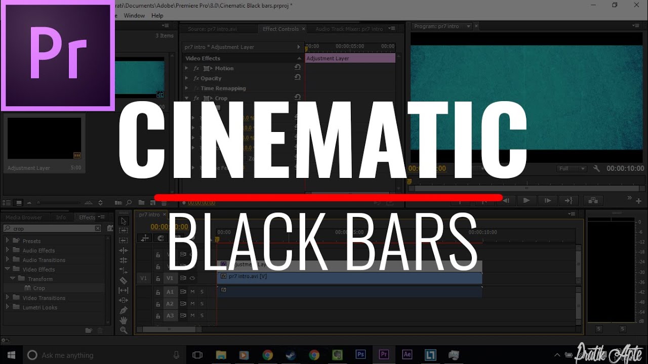How To Add Cinematic Black Bars To Video In Premiere Pro Youtube