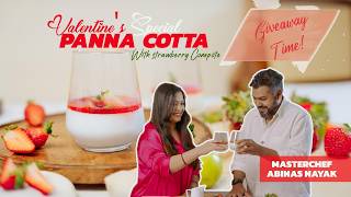 Easy Veg Pannacotta Recipe : Coconut, Kaffir Lime, Strawberry Compote | MasterChef Abinas Nayak