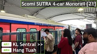 rapidKL Scomi SUTRA 4-car Monorail [21]: KL Sentral → Hang Tuah