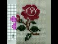 beautiful flower cross stitch embroidery design