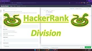 HackerRank (Python): Division