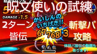 【DQMSL】呪文使いの試練 斬擊パ 2ターン皆伝攻略