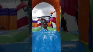 The biggest bouncy castle at dreamland. The opening