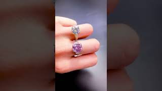 Cushion Pink Sapphire vs Round Brilliant Moissanite! Which would you choose?!