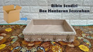 Membuat Kotak Seserahan dari Kardus dan Kertas Bungkus Nasi | Tutorial Kotak Seserahan