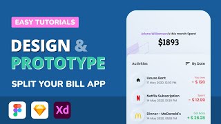 Split Your Bill - App Design Prototype | Neumorphic | Figma | Principle for Mac