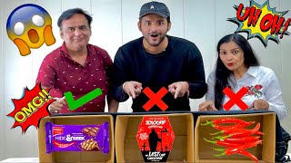 Do not "CHOOSE" the WRONG MYSTERY BOX challenge VS MY DAD !!