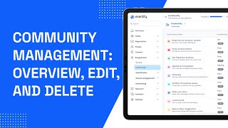 Eventify - Community Management : Overview, Edit and Delete