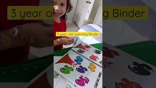 Preschool busy book for 3 year old toddlers