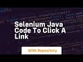 selenium java code to click a link