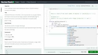 Hackerrank 10 Days of Javascript - Day 4: Count Objects