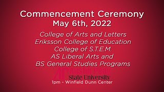APSU Spring Commencement - May 6th 2022, 1pm