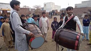 Best dhool performance in my village punjab pakistan people beeting the drum village life style