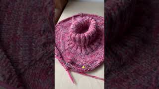 knitting a cowl for child. #knitting #timelapse