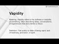 vapidity meaning