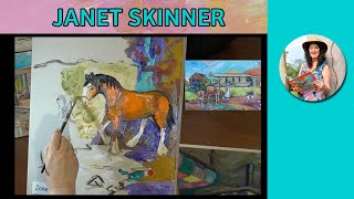How to draw and paint a horse. Artist Janet Skinner, Queensland Australia