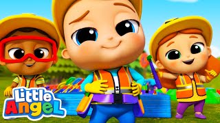 We Are Construction Workers - Full Episode | Little Angel | Kids TV Shows Full Episodes