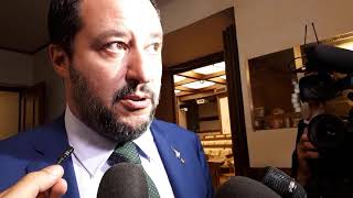 Matteo Salvini annuncia al Senato il \