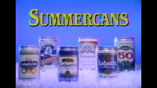 Labatt Summercan * Retro Beer TV Commercial* Labatt Blue / Light * Budweiser * Schooner * Labatt 50