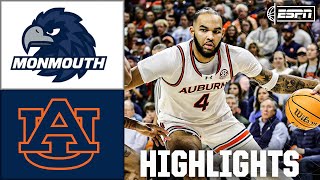 Monmouth Hawks vs. Auburn Tigers | Full Game Highlights | ESPN College Basketball