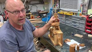 Wooden Oak Centrifugal Pump Automata