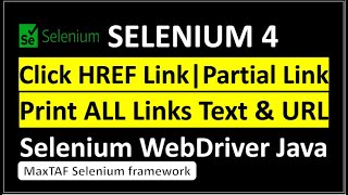 Selenium - Partial Link Text in Selenium | Print ALL Links in Selenium | Click in Selenium Java
