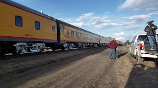 ⁴ᴷ|Union Pacific #4014 \u0026 844 Arrival In Rawlins Wyoming