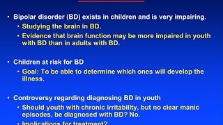 Bipolar Disorder and Severe Irritability in Youth Same or Different