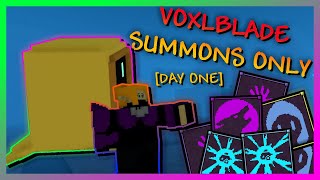 Beating VoxlBlade With ONLY Summons! | Day One | Roblox VOXLBLADE